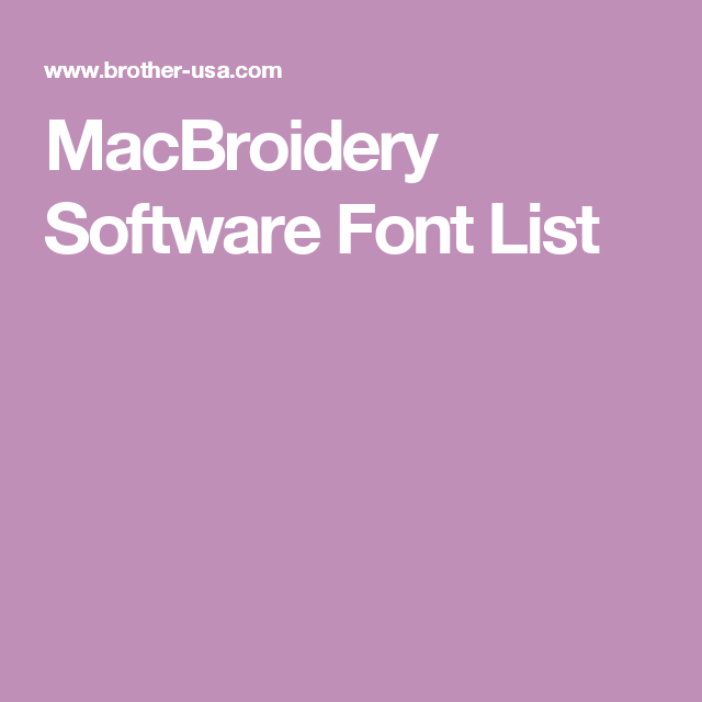 Macbroidery embroidery lettering software for mac windows 7